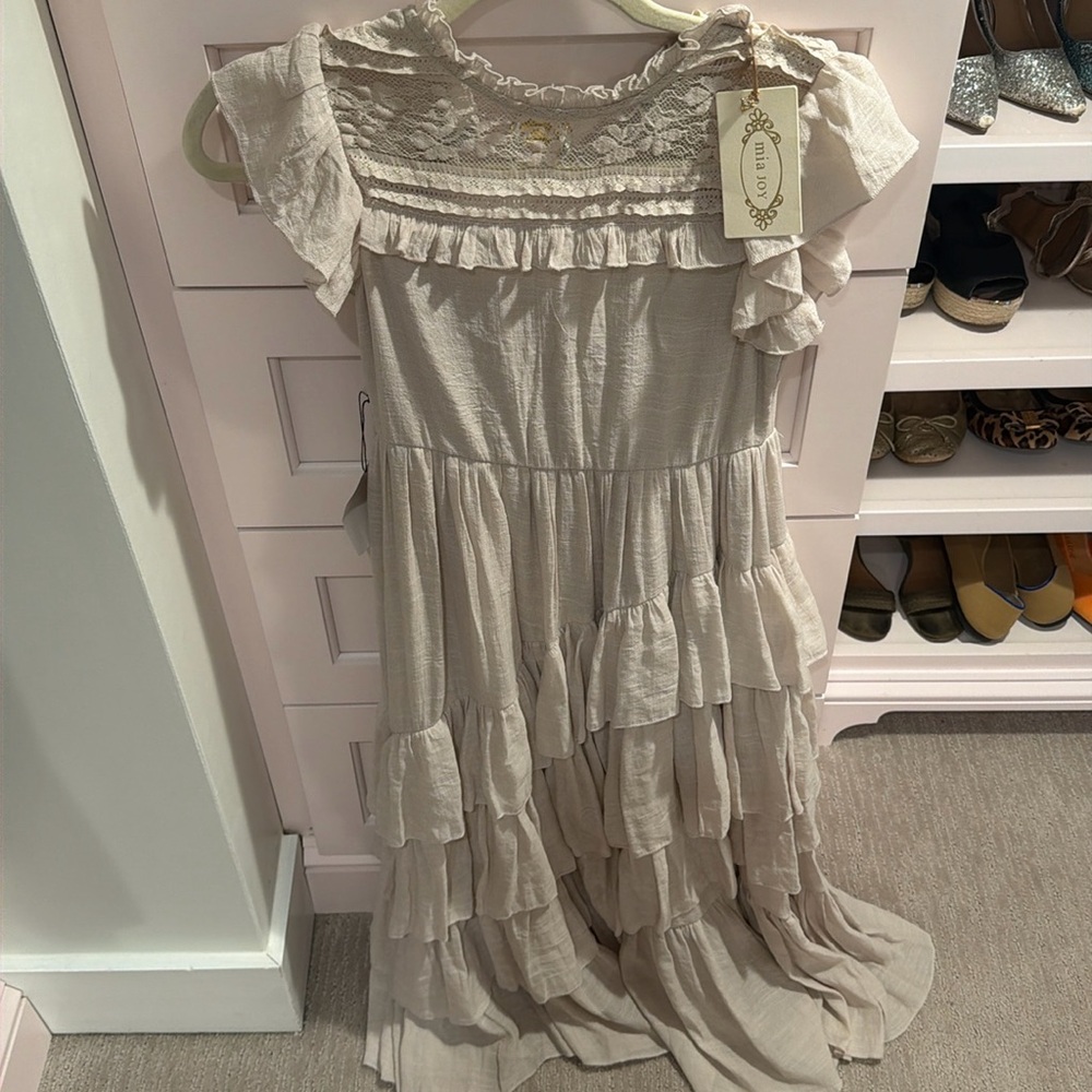 Joyfolie Caroline Dress in Ecru size 10